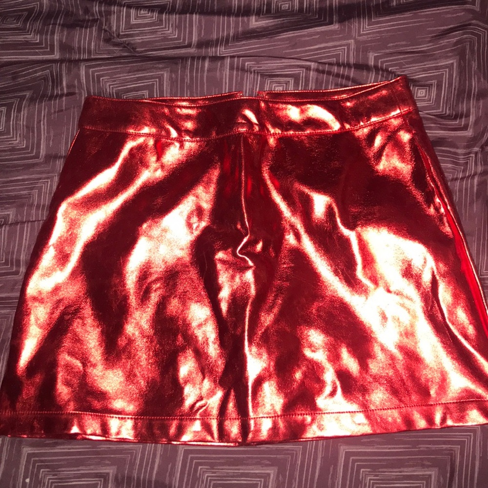 Faux leather skirt